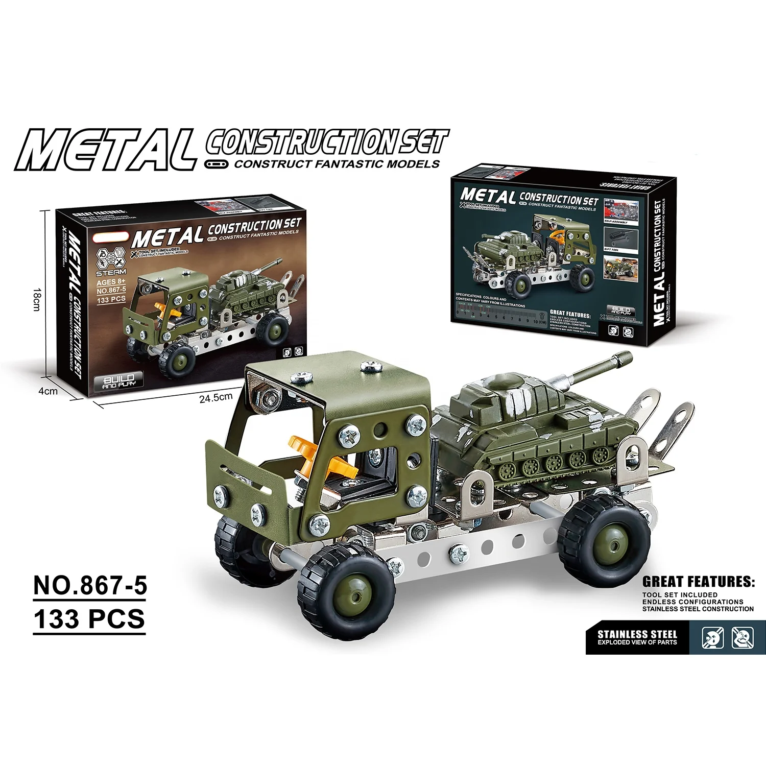 3D металлический строительный блок