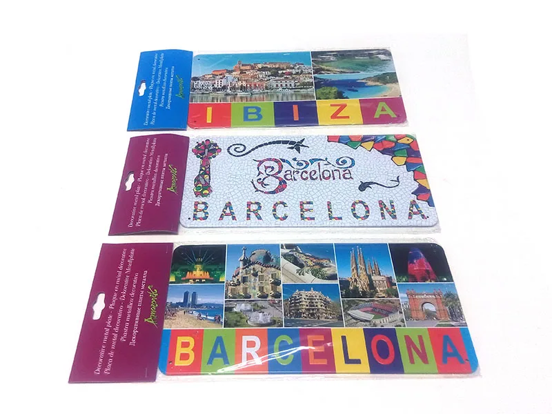 Wholesales metal postcard with magnet custom printed tin sign