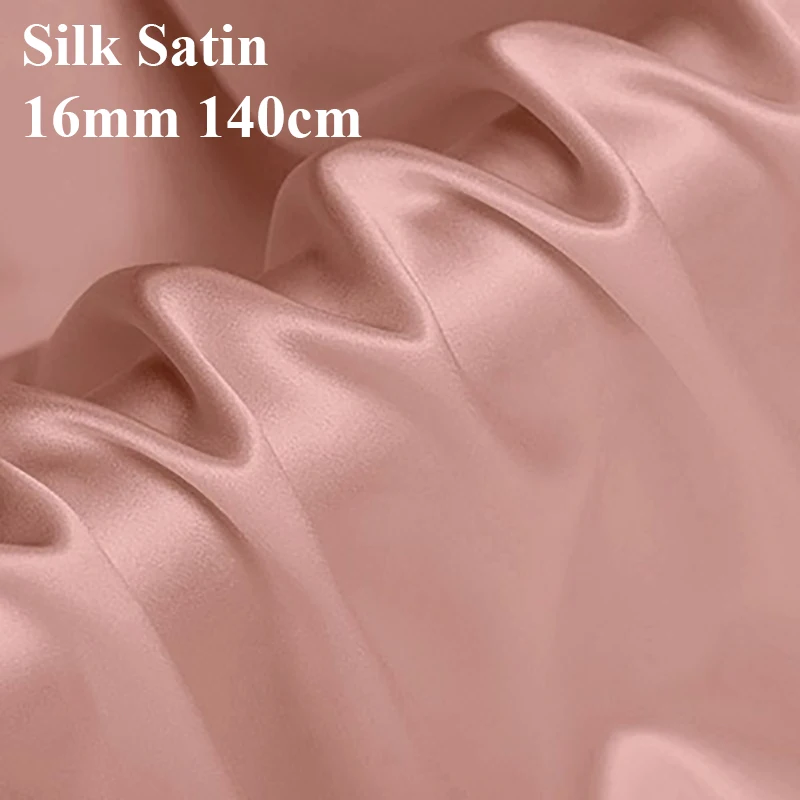 wholesale 100% pure silk fabric 16mm plain dyed charmeuse silk satin fabric for long silk satin kimono robes nightgowns