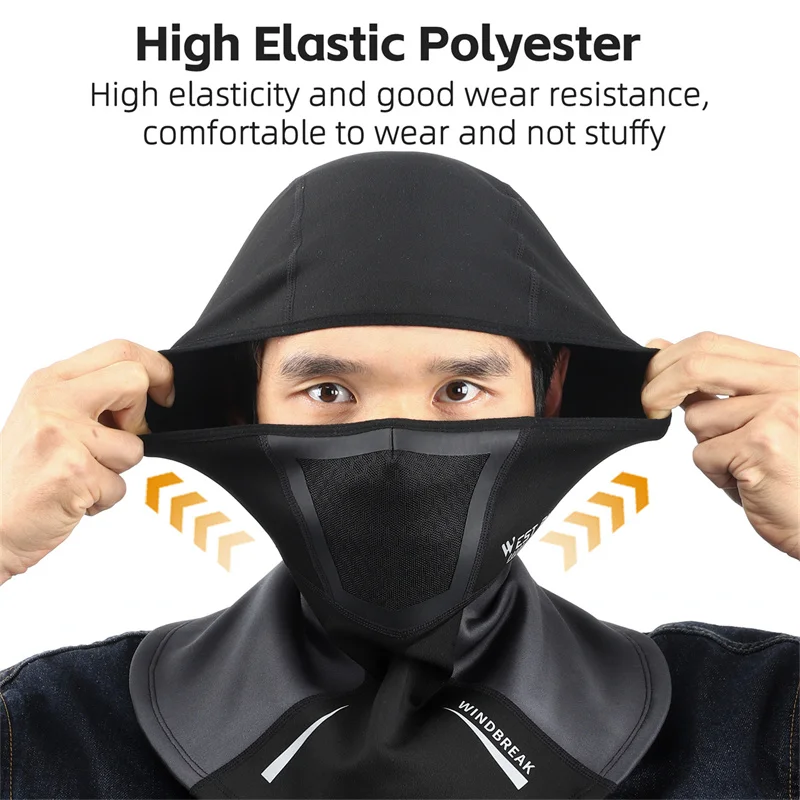 WEST BIKING Wholesale Windproof Custom Ski Mask Winter Hat Men Warm Acrylic 3 Hole Knitted Balaclava Designer Custom Ski Mask