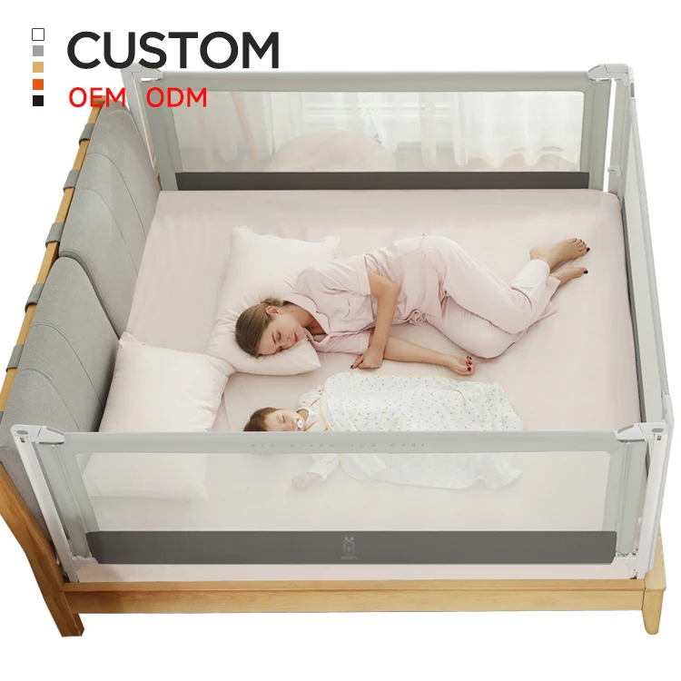 Custom120cm 140cm 165cm 200cm Length Bed Fence Rail Baby Bed Guard