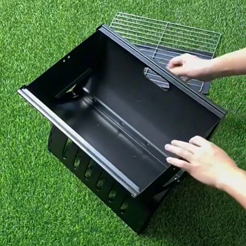 Metal Barbecue Grill Folding Barbecue Tools Manufacturer Iron Outdoor Portable Charcoal Bbq Grills