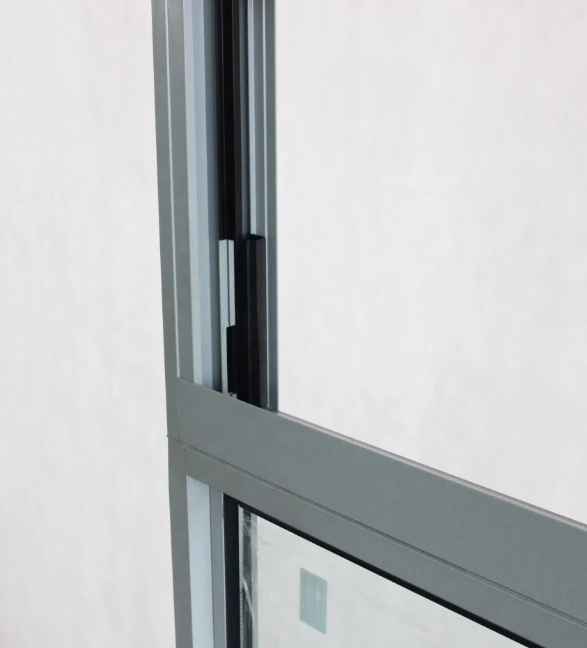 Outdoor Retractable Sash Panorama Window Electric Motorized Aluminium Vertical Guillotine Sliding Window Door