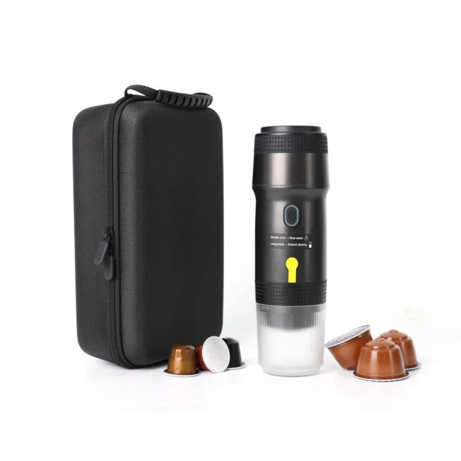 Wholesale Small Large Capsule Travel Portable Coffee Maker Espresso Personal Self Heating Coffee Machines with Organize Cases