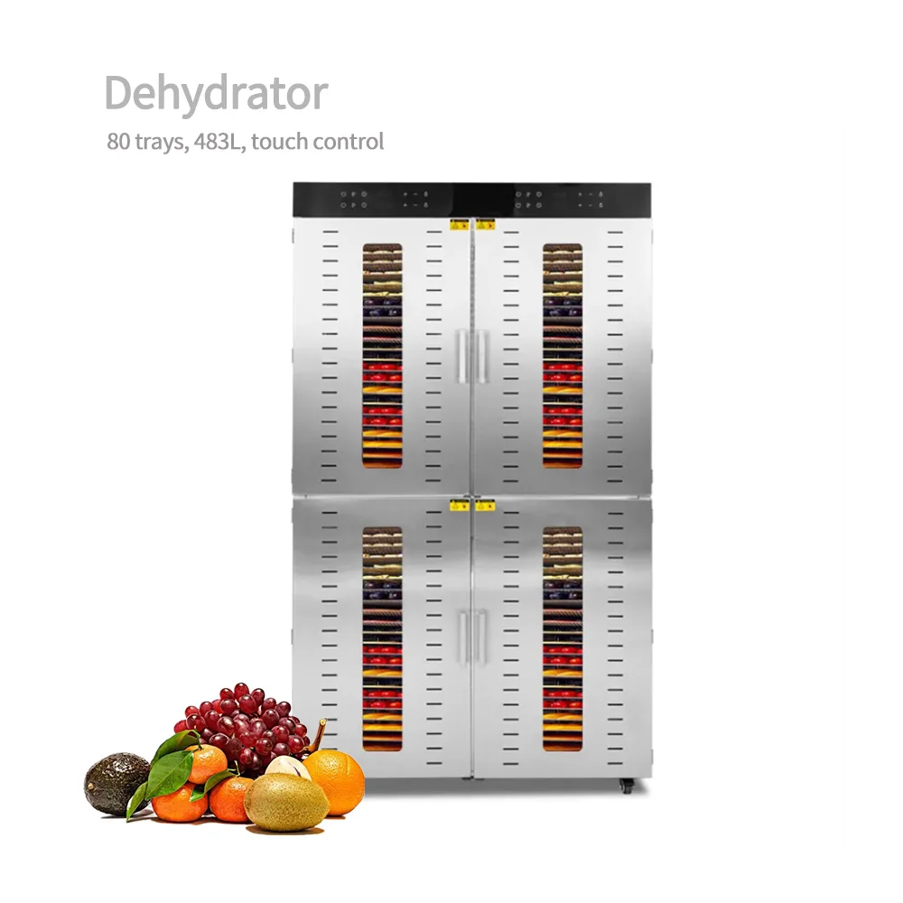 Digital Display Electric Fast Heating Element For Food Dehydrator 80 / 96 Trays Pepper Dehydrator Machine