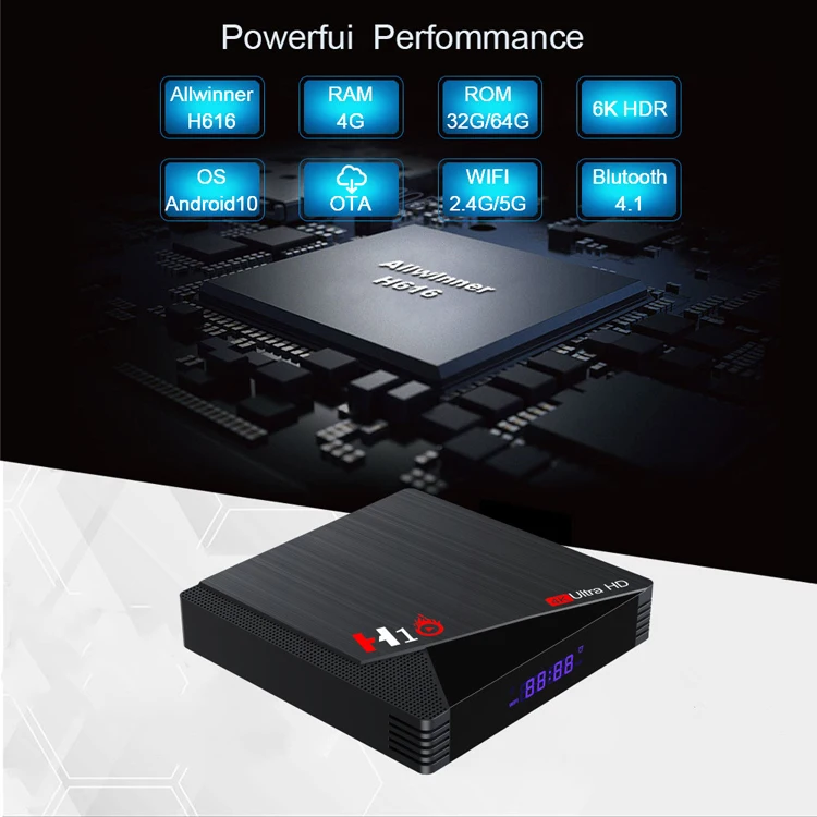 Дешевая фабрика Android 10 0 Smart Tv Box H10 H616 2 Гб 16 ТВ-приставка Wi-Fi Лидер продаж медиаплеер мини-приставка