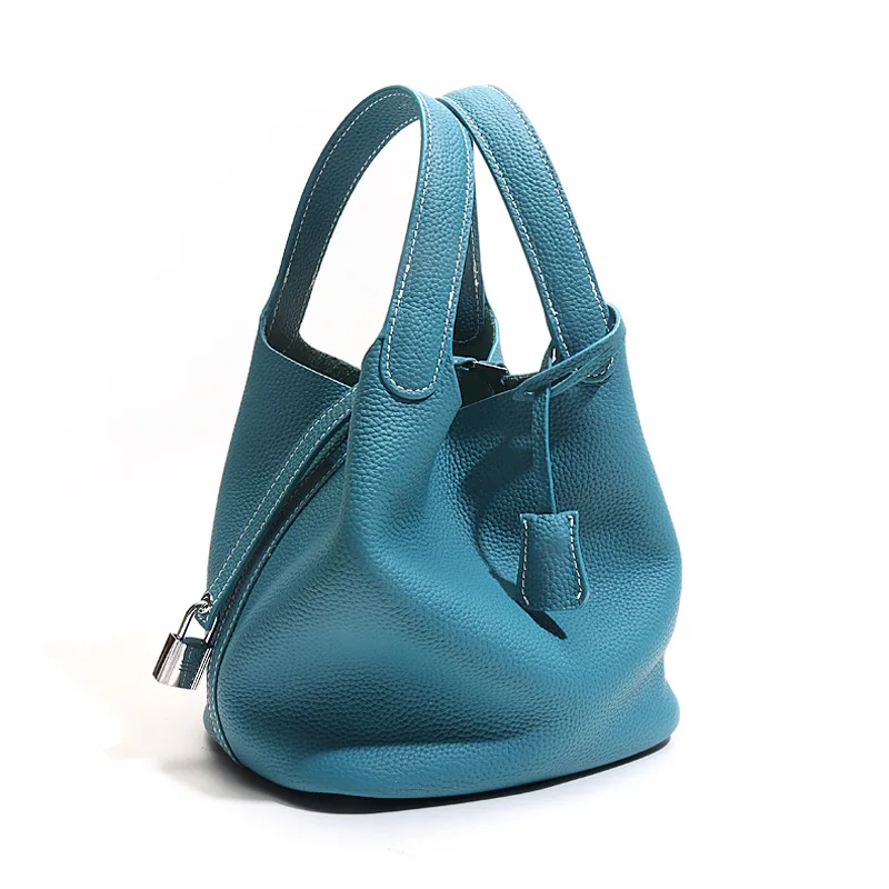Italian Genuine Cowhide Leather Handbags Women 100% Genuine Leather Bags With Custom Logo