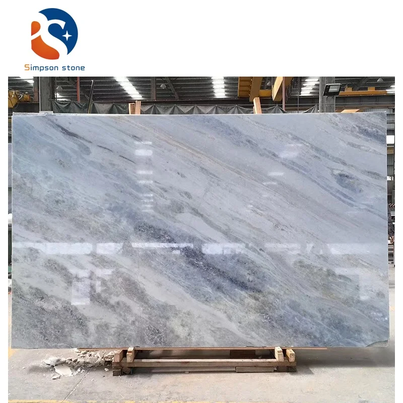 Blue wooden Marble Marble Slab Tile Cheap Price Onyx Table Top Blue Gold Jade Marble Luxury River Vein Natu