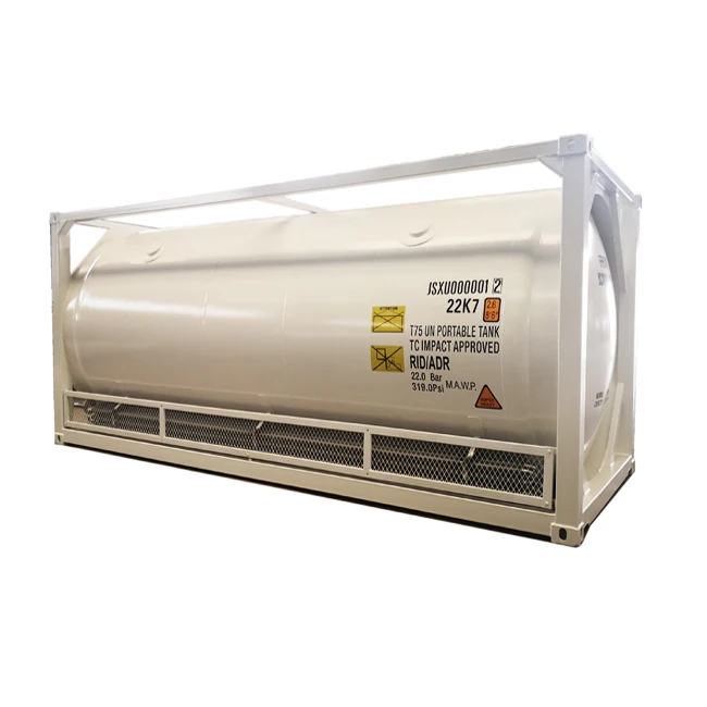 Стандарт Asme 20 футов 40 криогенная жидкость LOX/LIN/Lar/LCo2/LNG контейнер для резервуаров продажи