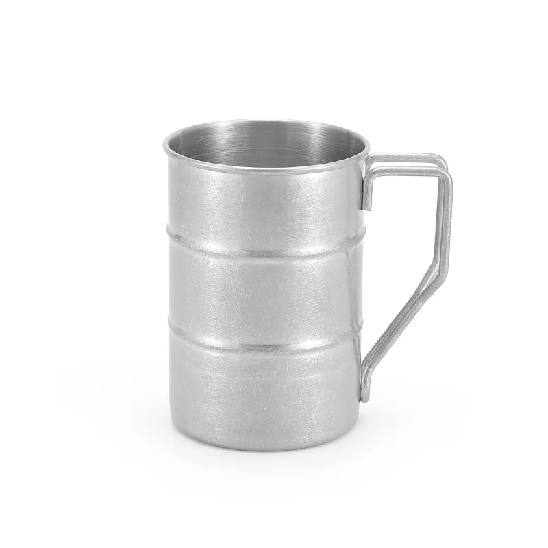 Environmental Protection reusable 304 stainless steel Cup retro industrial style Outdoor Camping Party mug Cold Drink Beer Coke