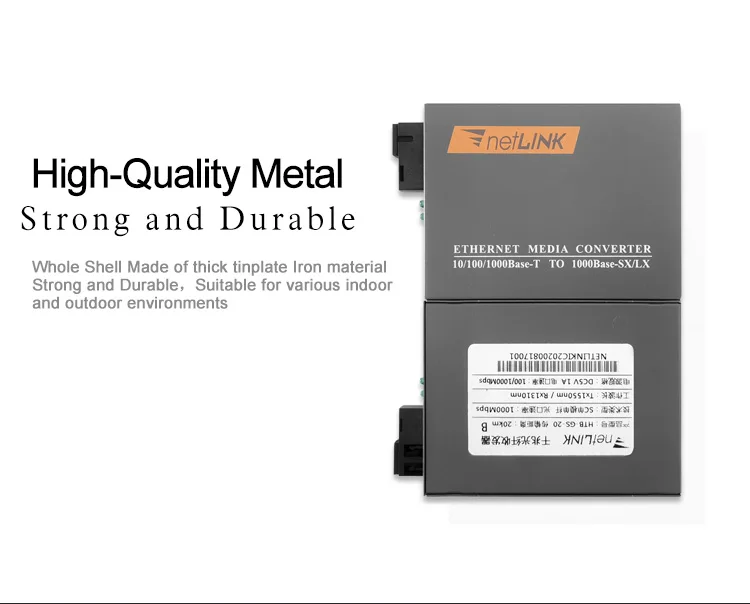 FactoryPrice1000MHTB-GS-03 optic media converter  TX1310/RX1550nm convertidor multimedia20km SC gigabit Fiber OpticEquipment