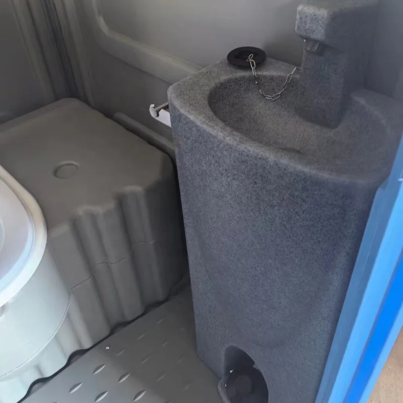 Cheap Outdoor Porta Potty Blue foldable outside toilets cabin Mobile HDPE Plastic Wc Portable Toilet sanitary waste deposit