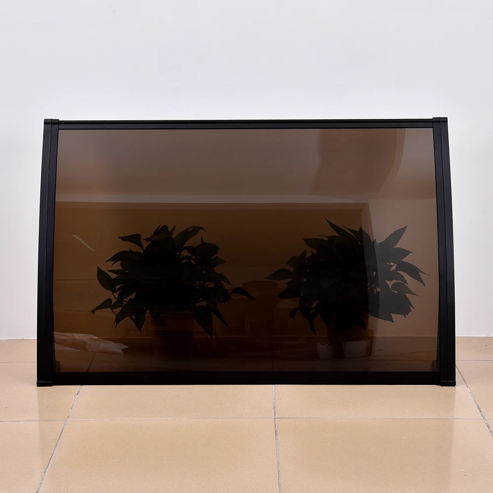 Foshan Guansu factory custom 80*120cm outdoor heat resistant aluminum material solid sheet awning for door window