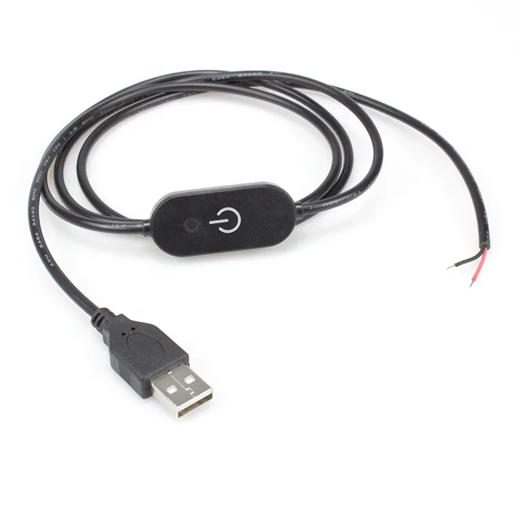 2A Dimming Switch Wire USB Touch Dimmer Cable for LED Light Dimmer Power Cord ON/OFF Switch