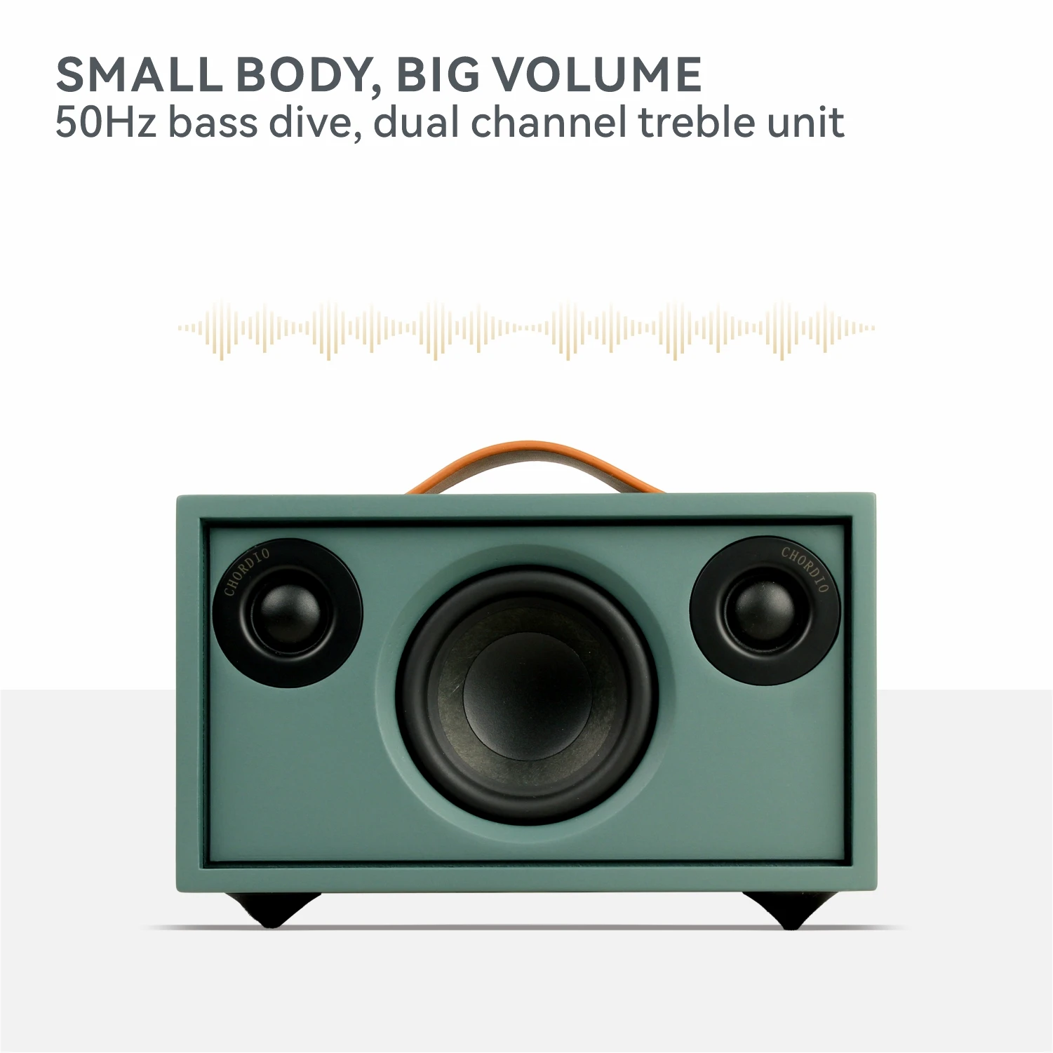 CHORDIO A3 Professional DJ Speakers for Entertainment, Wholesale Option, portable sound box for outdoor use, Pine-green speaker