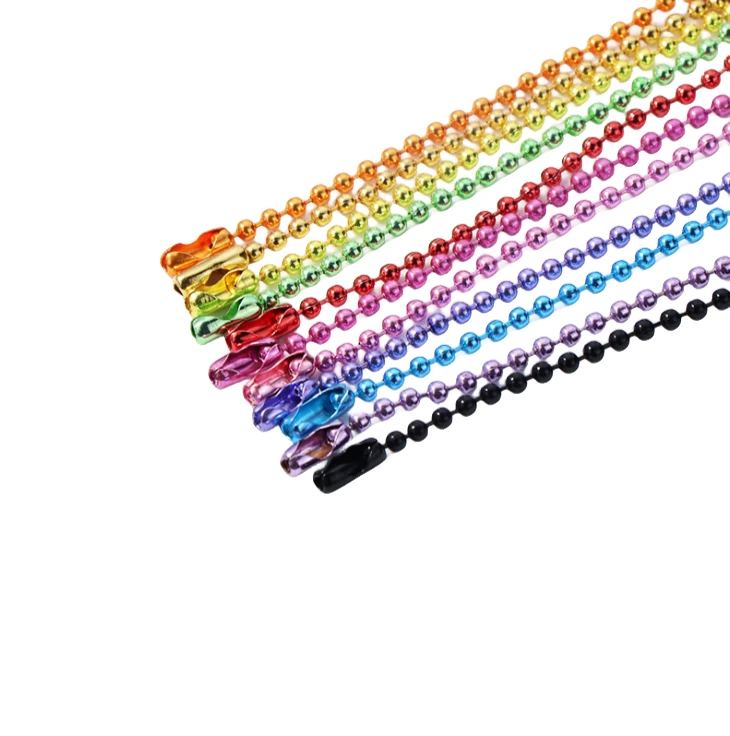 Customized Wholesale Hot Sale Diy Necklace Connector Circular Bead Chain Metal Bead Chain Curtain Ball Chain