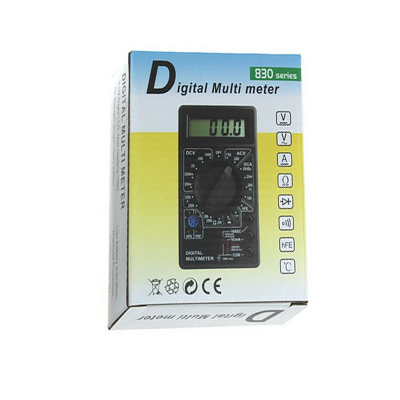  Цифровой мультиметр DT830D цифровой ампервольтметр с зуммером для школы и домашнего