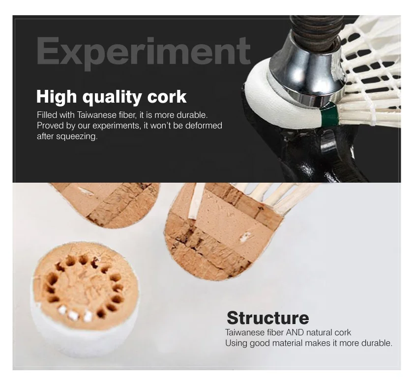 AIRJNISE-40 special glued straight goose feather shuttlecock