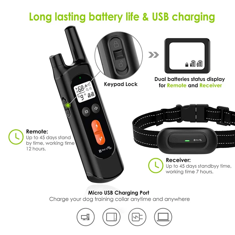 
Hot Selling Good Quality Pet Training Products Dog Electric Vibrating Collar 