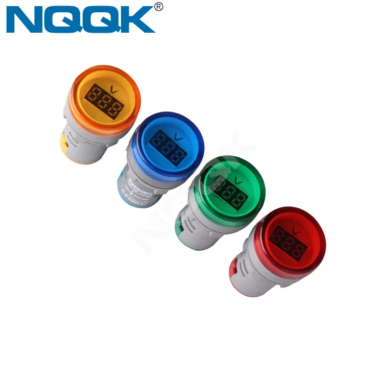 NO9989 AD16 22 мм 240 В Цифровой вольтметр желтый красный и зеленый Мини светодио дный индикатор 120 В