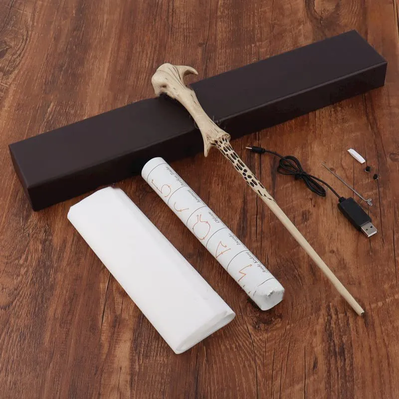 2023 New Halloween toys flash paper magic wand ,gimmick cosplay wand