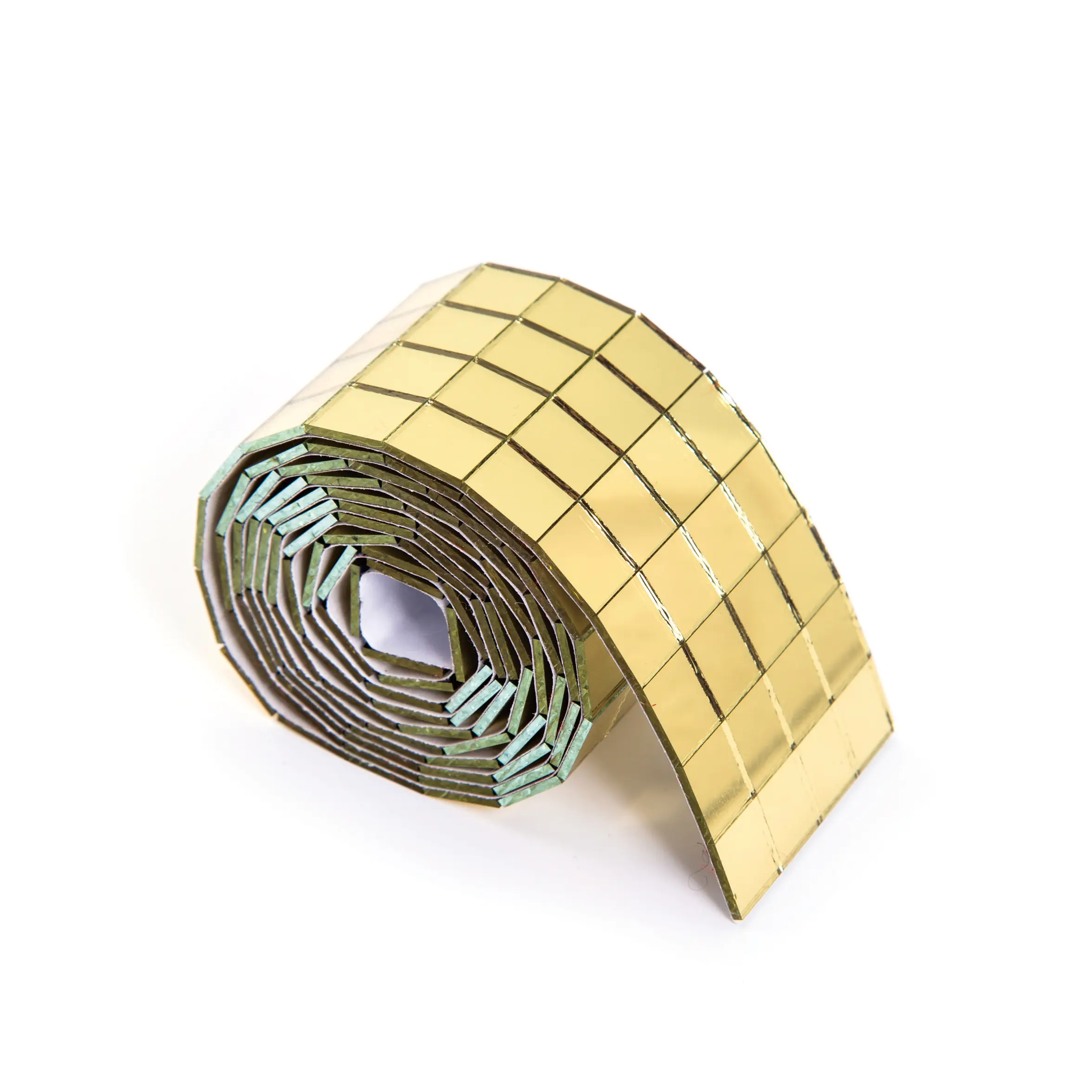 Self-Adhesive Real Glass Craft Mini Square Round Mirrors Mosaic Tiles