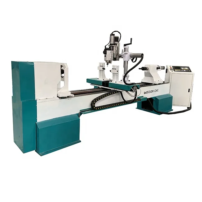 WS-L1530-4S Single head Wood Lathe Machine with CNC Spindle