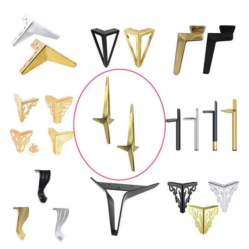 Black Dining Table Support Tea Desk Metal Replacement Feet Steel Sofa Furniture Legs Accessory Furniture Sofa Legs