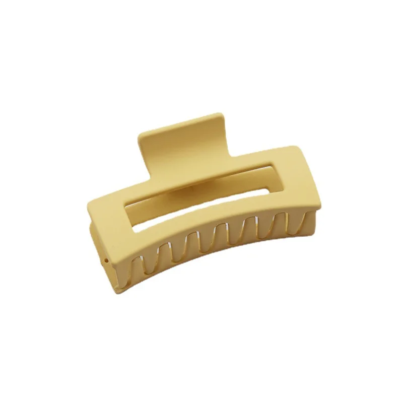 8.5CM Korean Square Hair Clamp Medium Size Plastic Matte Frosted Sharp Hair Claw Clip Hair Accessories For Women