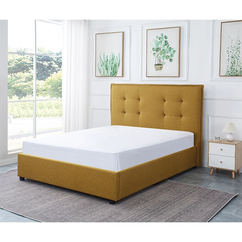 modern luxury fabric platform wooden beds upholstered twin full double california super king queen size bed frame with storage