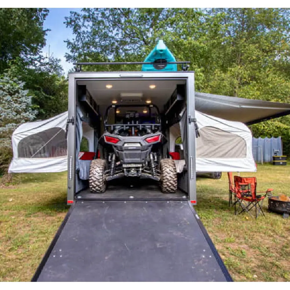 14FT Independent Suspension Small Off-road Expedition Camping Trailer with large tool box Travel Box Trailer