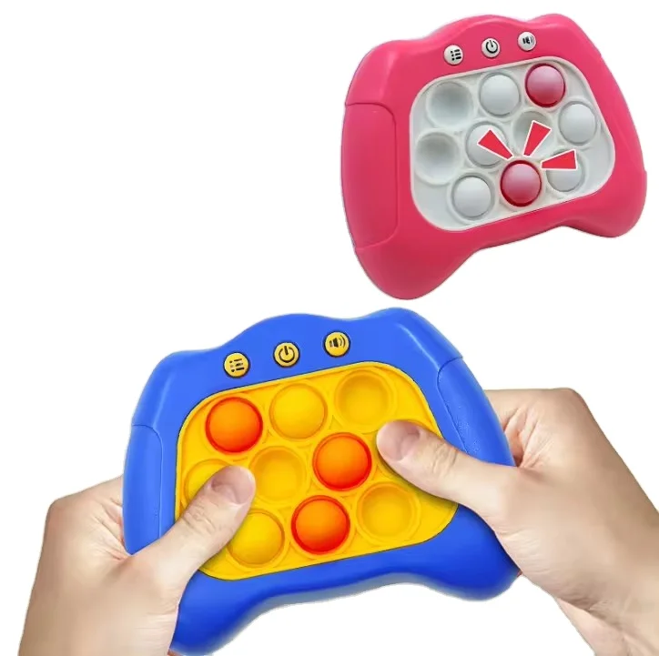 Push Game Console Electronic Interactive Light Up Puzzle Bubble Memory Game Push Pop Fidget Toy for Kid