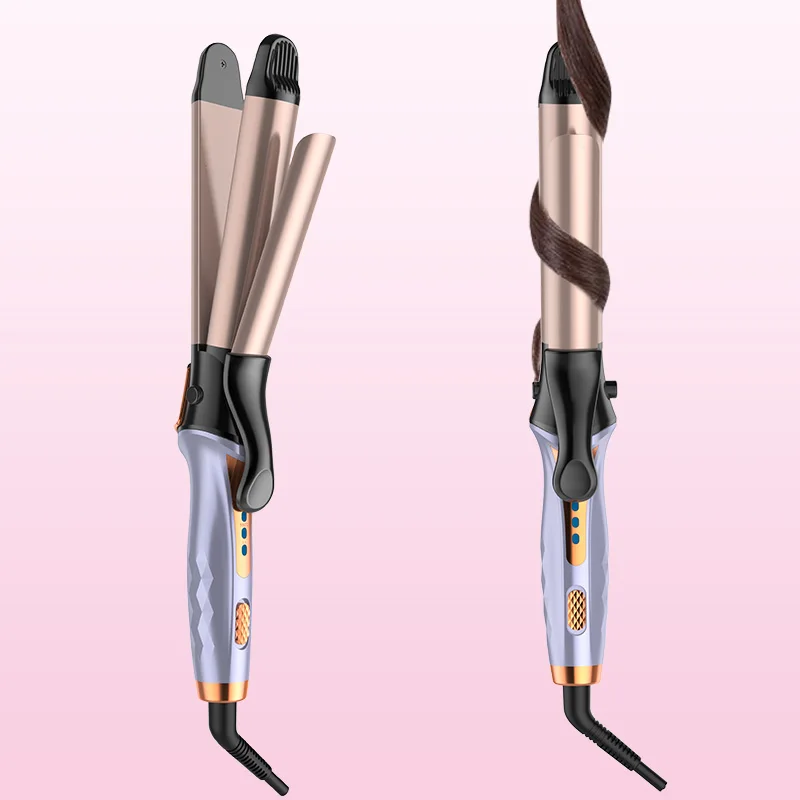 2-in-1 curling iron with no damage to hair, home use multifunctional fully automatic straight roll dual-use splint straightener