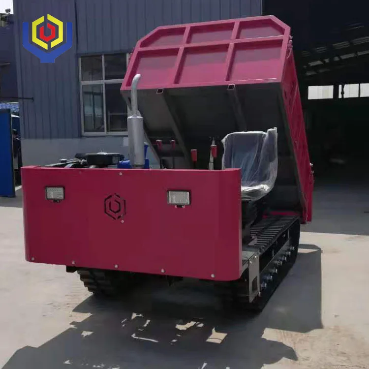 3000kg Loading Capacity Wood Transport Crawler Truck 3ton Small Electric Mini Cargo Dumper Truck