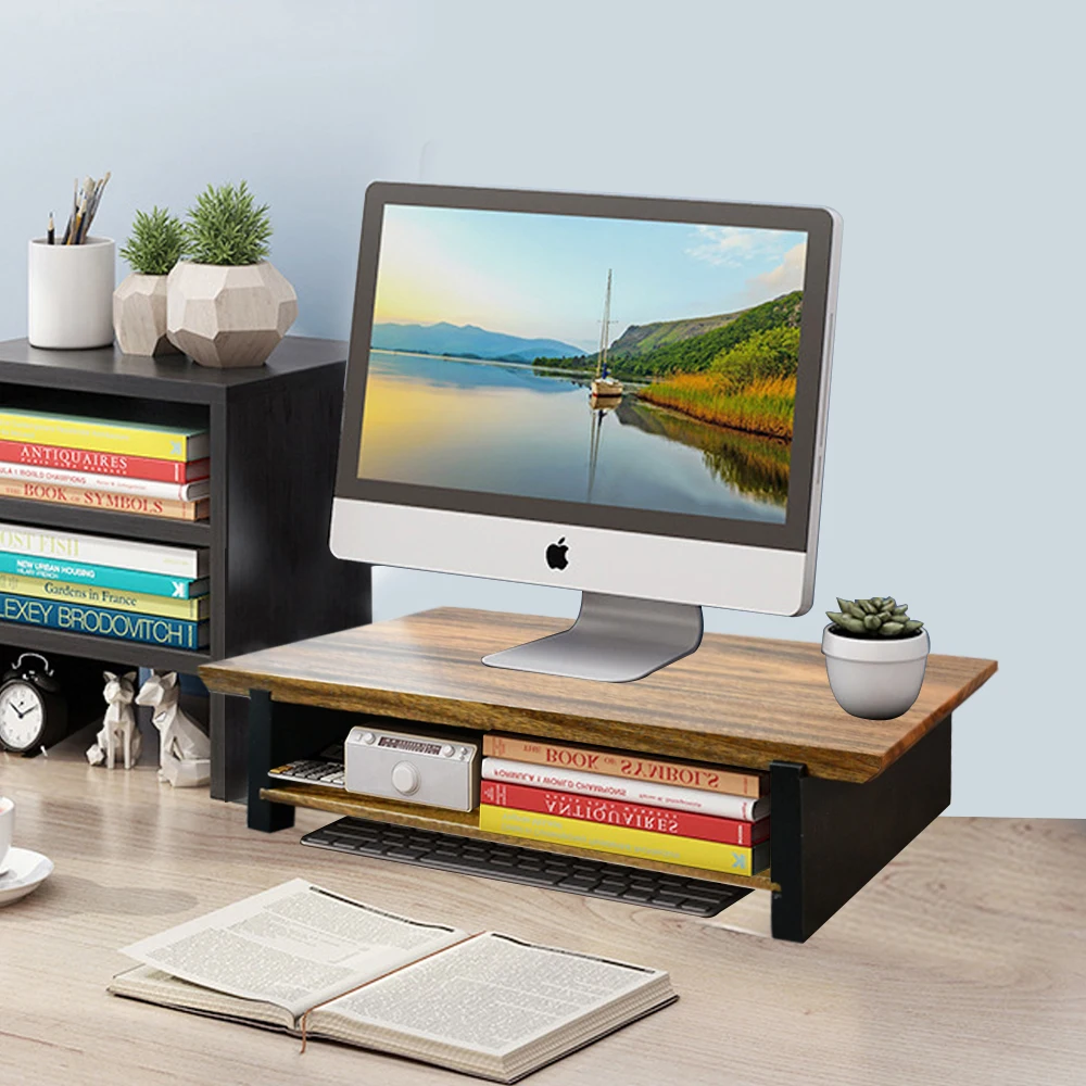 Wholesale Multifunctional Bedroom Furniture All in One Desk Top Computer Wooden Bamboo Laptop Desk for Home Office Bedroom