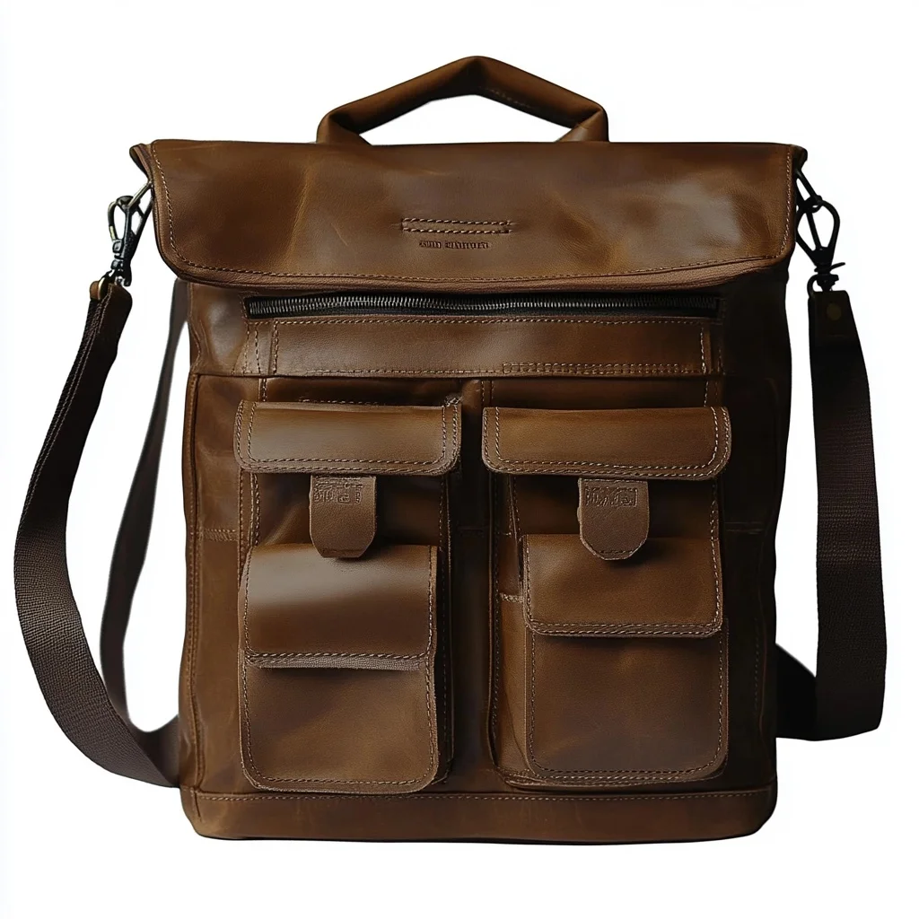 Custom camera backpack shoulder crossbody strap removable adjustable full grain leather camera bag for DSLR Photography