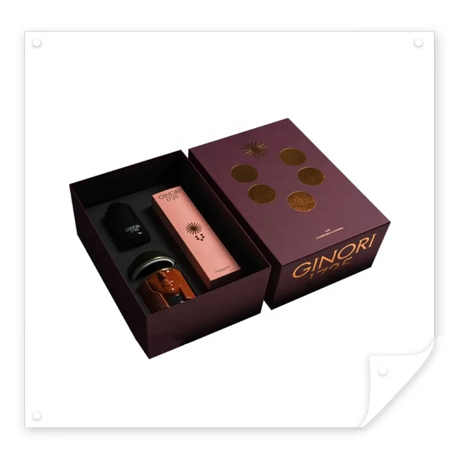 Custom Cardboard Toiletries Packaging Box for Makeup Tools and Perfumes with Silk Screen Printing for Cosmetic Use