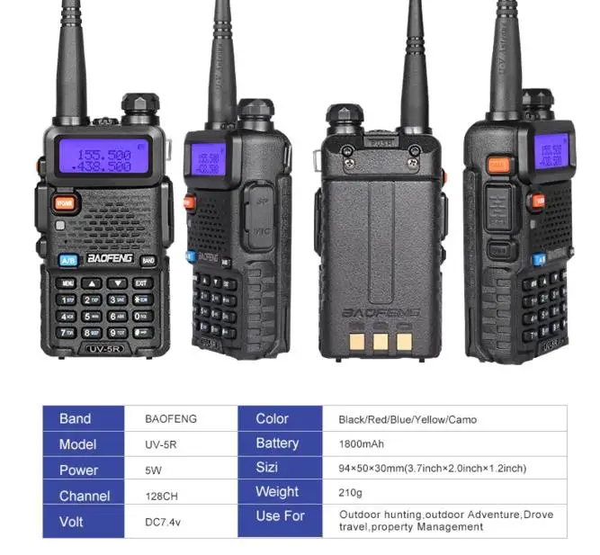 Amazon горячие продажи CE FCC Baofeng UV-5R UV5R Профессиональный Мини walkie talkie