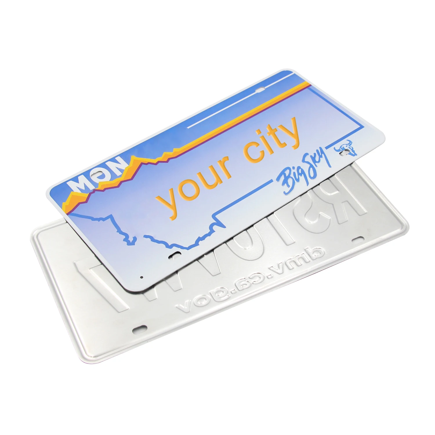 Custom High Quality Manufacturer Customized Printed Metal Tin Sign Car Number Aluminum License Plate