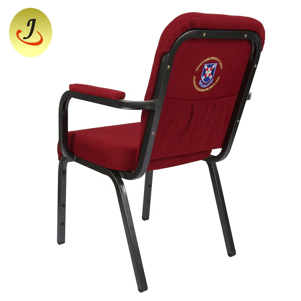Chinese Metal Church Chair With Armrest JC-E211