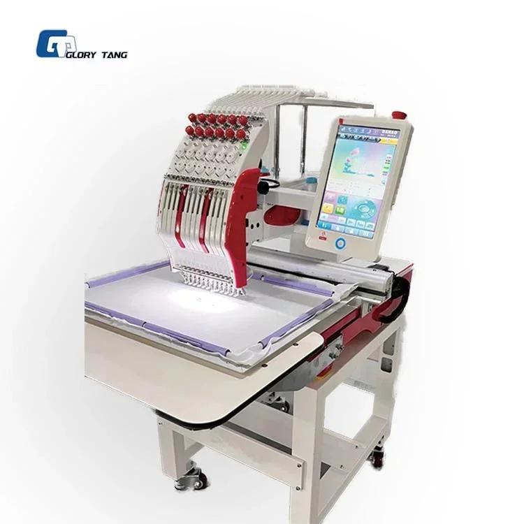 High speed Garment Flat Embroidery Single Head Embroidery Machine For Cap T-shirt Finished Garment