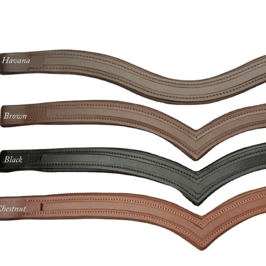 Customized Size Shape Plain Empty Channel Leather Browband