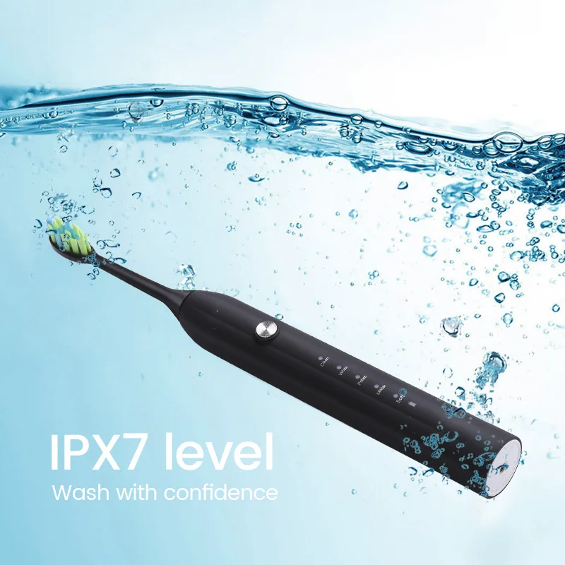 Заводская популярная Высококачественная электрическая зубная щетка Эффективная очистка ipx7 Ультразвуковая электрическая зубная щетка