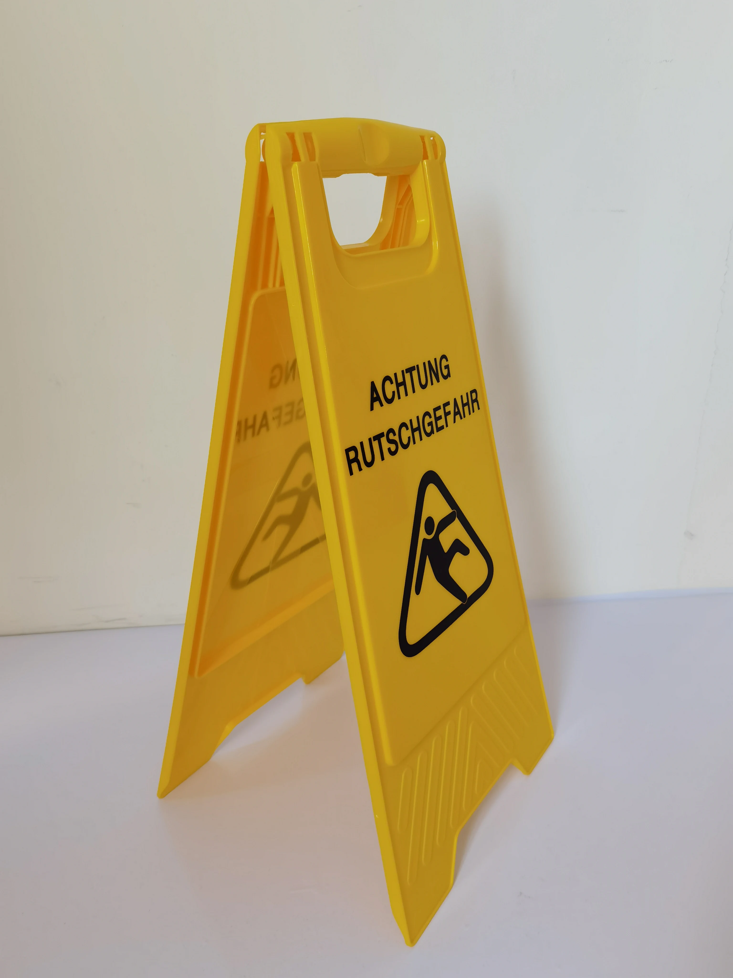 Yellow Portable Folding A-frame Standing Plastic No Parking  Wet Floor Warning Board Danger Caution Sign