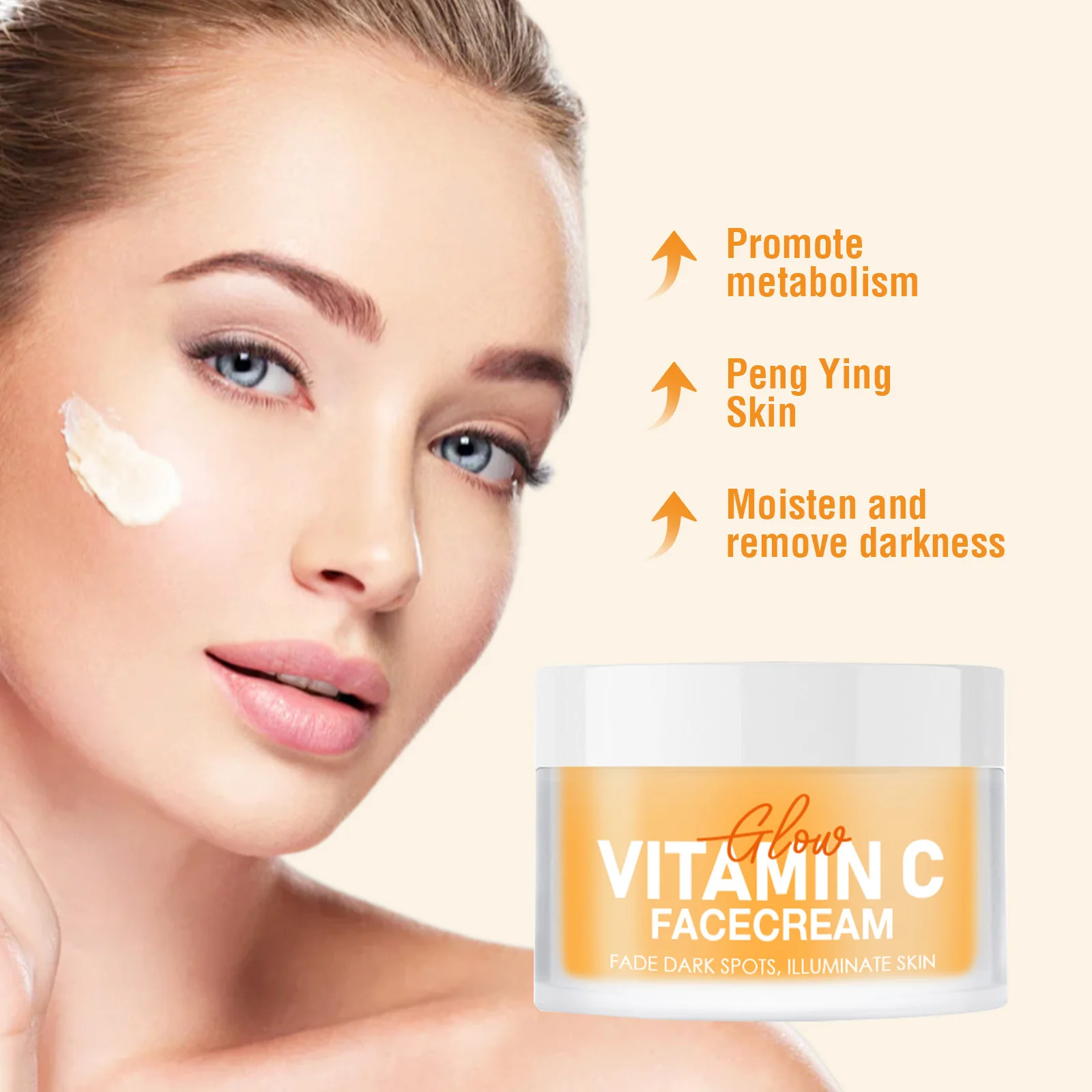Wholesale Vitamin C face cream private label organic Moisturizing Dark Spot Remover Anti Aging Lightening Whitening face cream