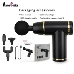 2022 Best Cordless Handle Relax Body Muscle Gun Massage Mini Usb Black Fascia Massage Gun