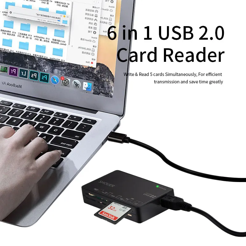 Best Seller Multiple Usb Adapter Memory Stick 2.0 Xd Mmc Ms Cf Usb Sd Micro Card Reader