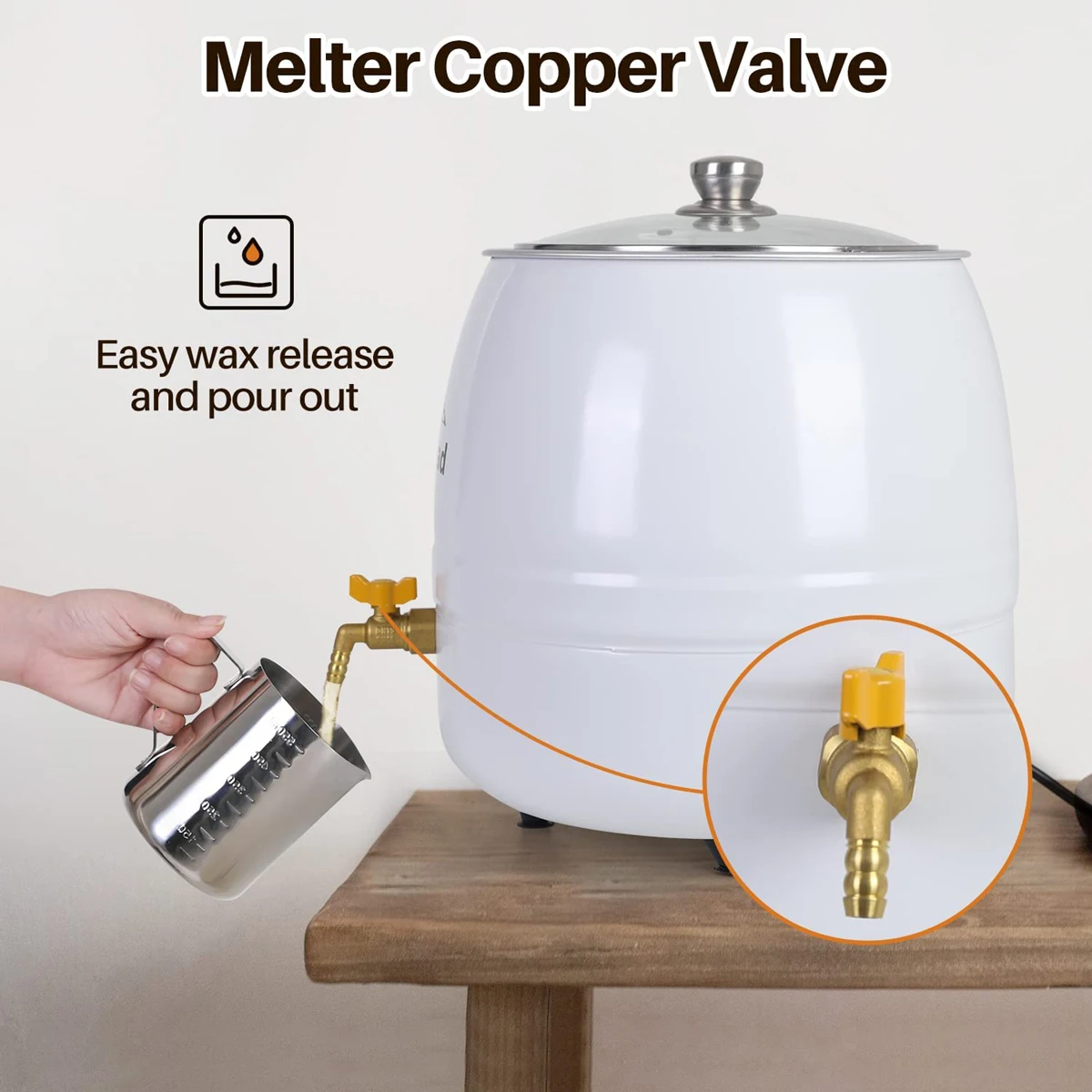 Dontalen Professional Electric Paraffin Heater Stainless Steel Wax Warmer Kit Multi-Purpose for Decorative Wax Blocks and Warmer