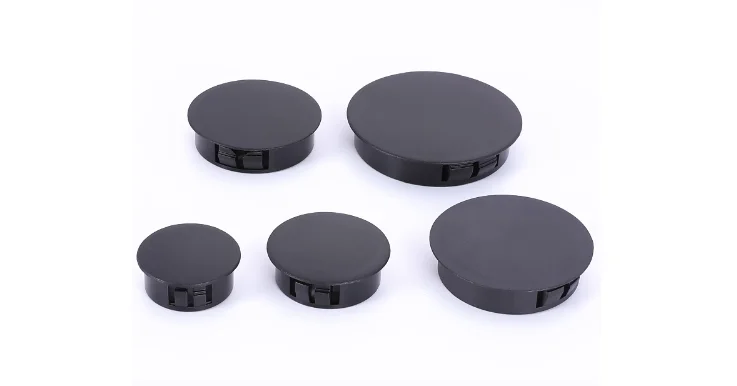 Hot Sale White and Black Nylon Plastic Round Hole Plug Cover Nylon Cable Hole Plugs For PVC Pipe