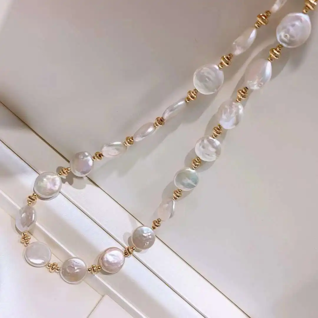 Жемчужное ожерелье из натурального пресноводного барокко